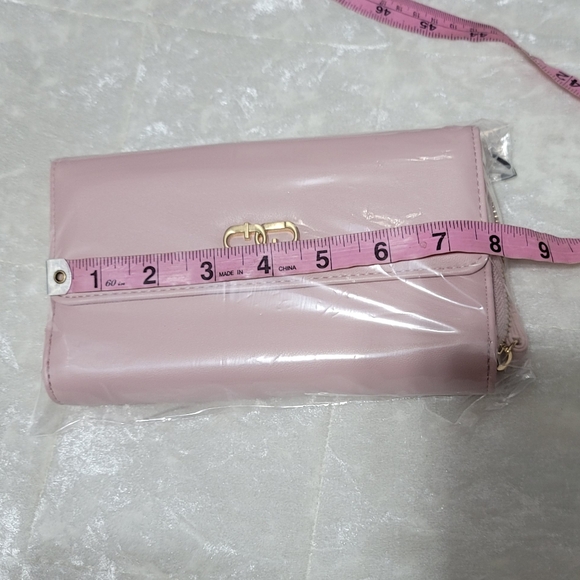 NWOT Time And Tru Pink Vegan Leather Wallet Wristlet - Picture 6 of 8